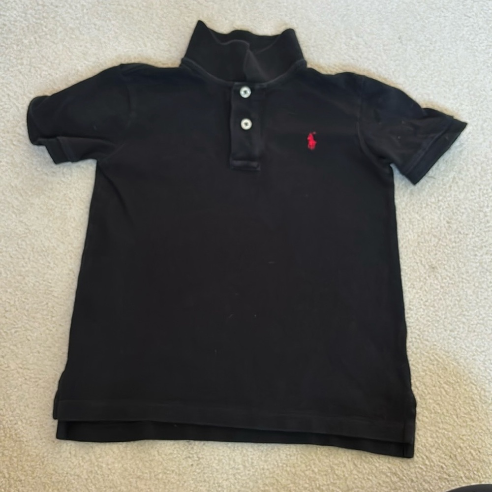 Polo, Ralph Lauren boys, size 5 black short sleeve polo